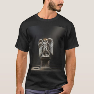 ダークフォールンエンジェル像\ゴシック大聖堂Tシャツ Tシャツ