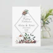 ダークフォール フラワーズ ウェディング パーティー 招待状 (スタンド正面)