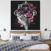 ダークフクロウ蝶と花 – ゴシック キャンバスプリント (インサイチュ (寝室))