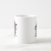 ダークフクロウ蝶と花 – ゴシック コーヒーマグカップ (中央)