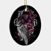 ダークフクロウ蝶と花 – ゴシック セラミックオーナメント (右)