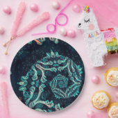 ダークフラクタルエレガンスディナープレート ペーパープレート (パーティー)