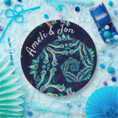 ダークフラクタルエレガンスディナープレート ペーパープレート (パーティー)