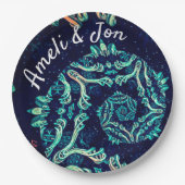 ダークフラクタルエレガンスディナープレート ペーパープレート (正面)