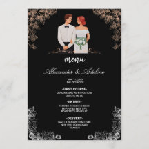 ダークフラワーのエレガントな結婚式
