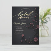 ダークフラワーゴシックブライダルシャワー 招待状 (スタンド正面)