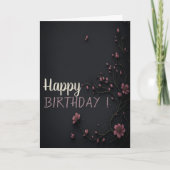 ダークフラワーゴシック誕生日 カード (正面)