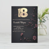 ダークフラワーゴシック18誕生日 招待状 (スタンド正面)