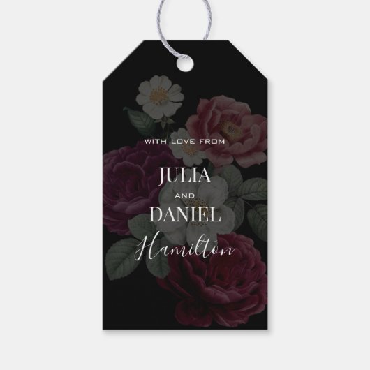 ダークフラワーズ モダン ギフトタグ (正面)