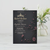 ダークフラワーダークゴシックSweet 16 招待状 (スタンド正面)