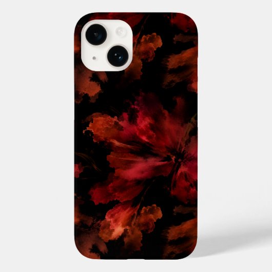 ダークフラワーブラッサムイラスト Case-Mate iPhoneケース (裏面)