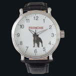 ダークフランスのブルドッグ 腕時計<br><div class="desc">ダークブラウンとブラックフランスのブルドッグはあなたを見ている。</div>
