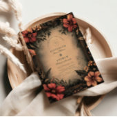 ダークフローラアールヌーボー結婚式招待状 招待状