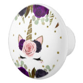 ダークフローラグラム金ゴールドグリッターユニコーントレンディー セラミックノブ (右)