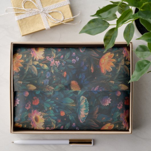 ダークフローラコテージガーデンティッシュペーパー 薄葉紙 (ギフト)