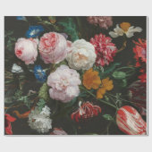 ダークフローラスチルライフ紙 ラッピングペーパー (フラット)