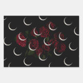 ダークフローラトリプルムーンラッピング紙 ラッピングペーパーシート (正面3)