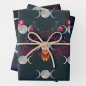 ダークフローラトリプルムーンラッピング紙 ラッピングペーパーシート (インサイチュ)