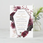 ダークフローラブルゴーニュ&ブラックハロウィン結婚ズ 招待状 (スタンド正面)