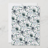 ダークフローラベビーシャワー招待状 招待状 (裏面)