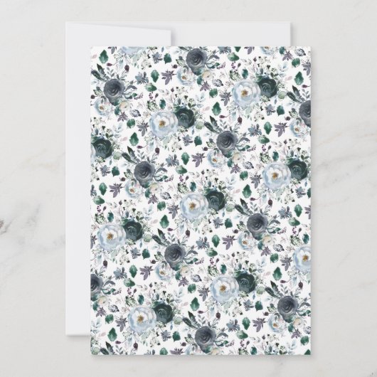 ダークフローラベビーシャワー招待状 招待状 (裏面)