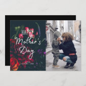 ダークフローラマザーズデイフォトカード 招待状 (正面/裏面)