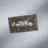 ダークフローラミニマル植物トレンディー マグネット名刺 (インサイチュ)