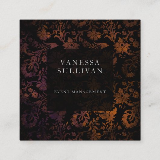 ダークフローラムーディイベントプランナー名刺2 スクエア名刺 (正面)