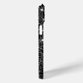 ダークフローラルパターンブラックグリーンスケッチモノグラム Case-Mate iPhoneケース (裏面 / 右)