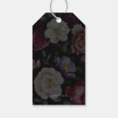 ダークフローラル モダン ギフトタグ (裏面)
