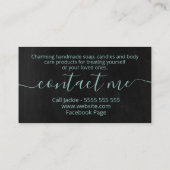 ダークフローラ手作りバス体スパソープロードル 名刺 (裏面)