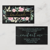 ダークフローラ手作りバス体スパソープロードル 名刺 (正面/裏面)