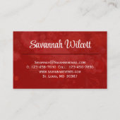 ダークフローラ&フルーツビジネスカードデザイン 名刺 (裏面)