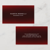 ダークブラウニーレッドトレンディープレーン 名刺 (正面/裏面)