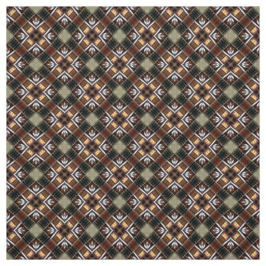 ダークブラウンとブルーの表裏地 ファブリック (見本)