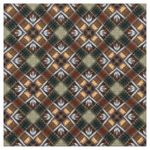 ダークブラウンとブルーの表裏地 ファブリック (クローズアップ)