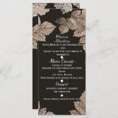 ダークブラウンとブロンズの葉秋メ素朴ニュー メニュー (正面/裏面)