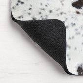 ダークブラウンとホワイトスポッテッドコウィドマウスパッド マウスパッド (コーナー)