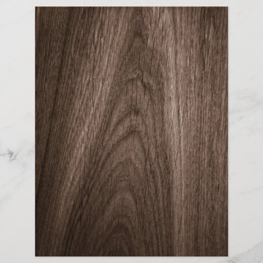 ダークブラウンのオーク材の木目スクラップブック紙 (正面)