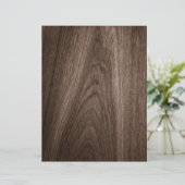 ダークブラウンのオーク材の木目スクラップブック紙 (スタンド正面)