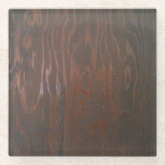 ダークブラウンのコースター ガラスコースター (正面)