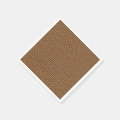 ダークブラウンのジュートバーラップ写真リアル スタンダードカクテルナプキン (角)