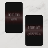 ダークブラウンのステンレス鋼メタル 名刺 (正面/裏面)