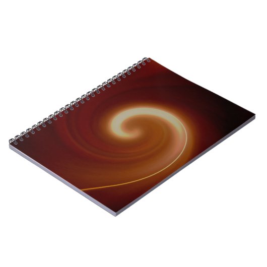 ダークブラウンのライトスパイラルアート ノートブック (左側)