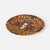 ダークブラウンの秋のリス ペーパープレート (アングル)