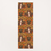 ダークブラウンの秋のリス ヨガマット (正面)