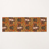 ダークブラウンの秋のリス ヨガマット (正面(横))