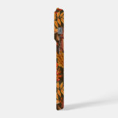 ダークブラウンの秋のリス iPhoneケース (左側面)