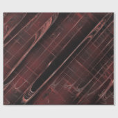 ダークブラウンの裏地の格子状のステートメントの部分 ラッピングペーパー (フラット)