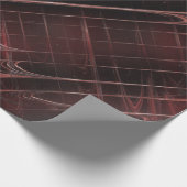 ダークブラウンの裏地の格子状のステートメントの部分 ラッピングペーパー (角)